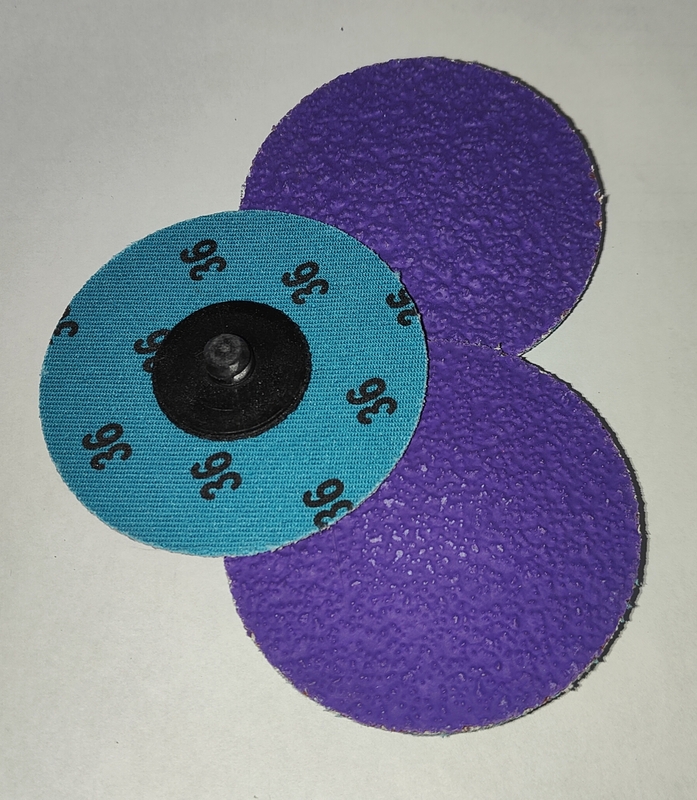 3 Inch 36 Grit Ceramic Cloth Quick Change Laminated Disc