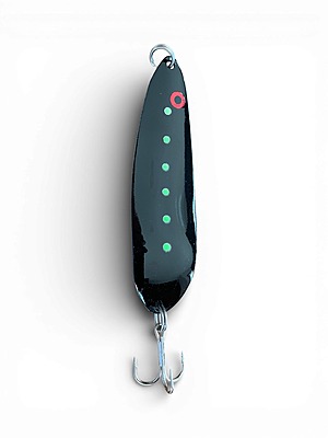 Invader Spoon - black & chartreuse dot. 3 pouces Invader Spoon - black & chartreuse dot. 3 pouces
