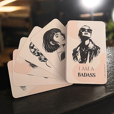 I AM A BADASS Affirmation Cards – 51 Empowering Daily Quotes for Women – Self Love, Confidence & Motivation – Personalized Gift Box Option – Inspirational Cards for Mindset & Positivity I AM A BADASS Affirmation Cards – 51 Empowering Daily Quotes for Women – Self Love, Confidence & Motivation – Personalized Gift Box Option – Inspirational Cards for Mindset & Positivity