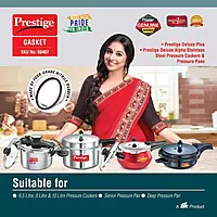 Prestige Deluxe Stainless Steel Senior Pressure Cooker Gasket - PR60407 Black 1 Pc