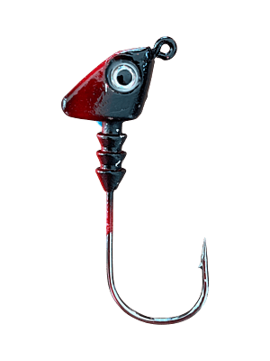 Tête de jig swimbait - 1/8, noir et rouge