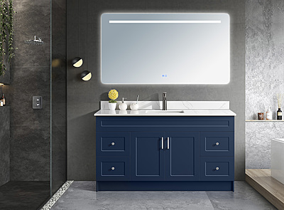 HDF Vanity 54"-Blue-Drawer / HDF 54寸 蓝色