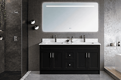 HDF Vanity 72"-Black-Double / HDF 72寸 双盆 黑色