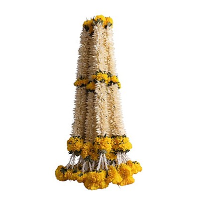 Marigold flowers with white flower 2 pcs