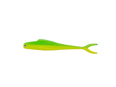 Mme. Wally V-Tail - 3.5 pouces. vert/jaune