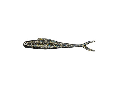 Mme. Wally V-Tail - 3.5 pouces. noir bleu or