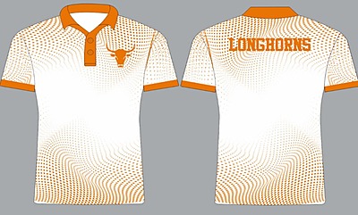 Longhorns Polo 3D White