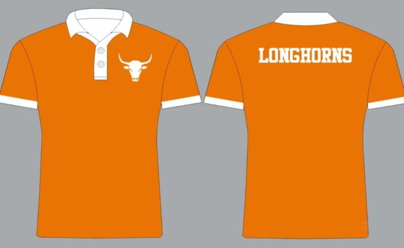 Longhorns Polo Solid Orange