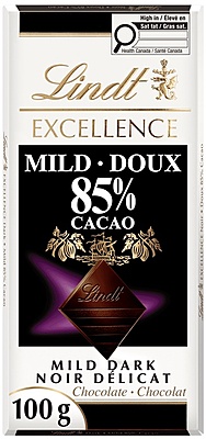 Lindt Excellence Mild 85% Dark Chocolate Bar 15 x 100 g Lindt Excellence Mild 85% Dark Chocolate Bar 15 x 100 g