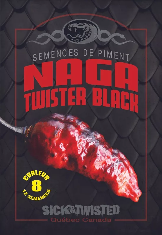Semences de piments Naga Twister Black