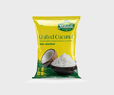 GRATED COCONUT 400GM Crown Malabar