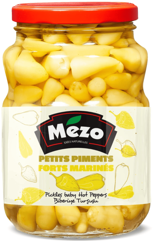 Mezo Pickles Baby Hot Peppers 6 x 1450 g