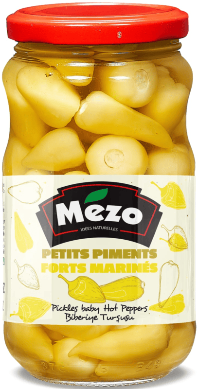 Mezo Pickles Baby Hot Peppers 12 x 350 g