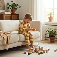 Sleepwear Set (Yellow Striped "Off-Sleeve" Set) 3 Years Sleepwear Set (Yellow Striped "Off-Sleeve" Set) 3 Years