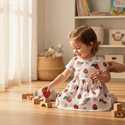2 Years Strawberry Print Toddler/Baby Girl Dress 2 Years Strawberry Print Toddler/Baby Girl Dress