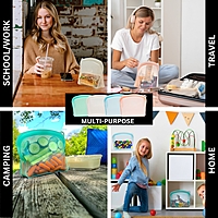 Elkanah 100% Premium Platinum Silicone Reusable Bags Standup