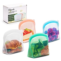 Elkanah 100% Premium Platinum Silicone Reusable Bags Standup