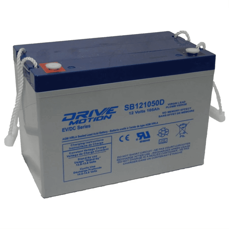 Batterie AGM à décharge profonde – 12V/105Ah (Groupe 27) de Drive Motion | SB121050D
