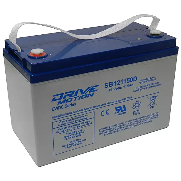 Batterie AGM à décharge profonde – 12V/115Ah (Groupe 31) de Drive Motion | SB121150D