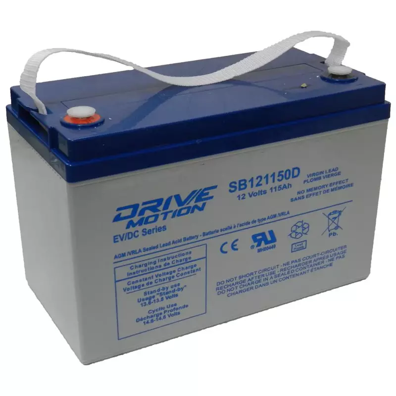 Batterie AGM à décharge profonde – 12V/115Ah (Groupe 31) de Drive Motion | SB121150D