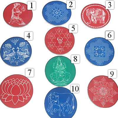 Rangoli Design Big Stencil 12''