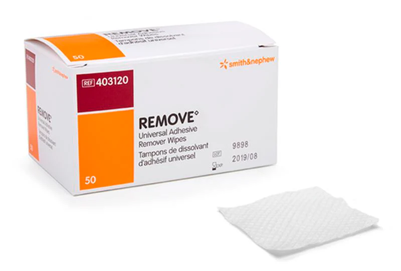 SNU403120 - Remove Adhesive Remover Wipes (50/bx)