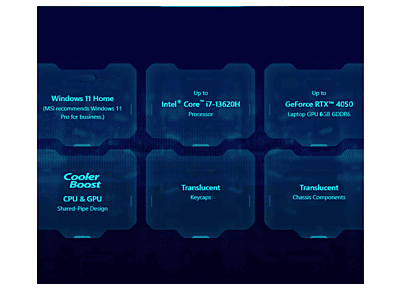 MSI Cyborg 15 B13WGKG Corei7-13620H 32GB ITB 15.6"FHD Win11 64bit Home Renewed (90-Days Warranty)