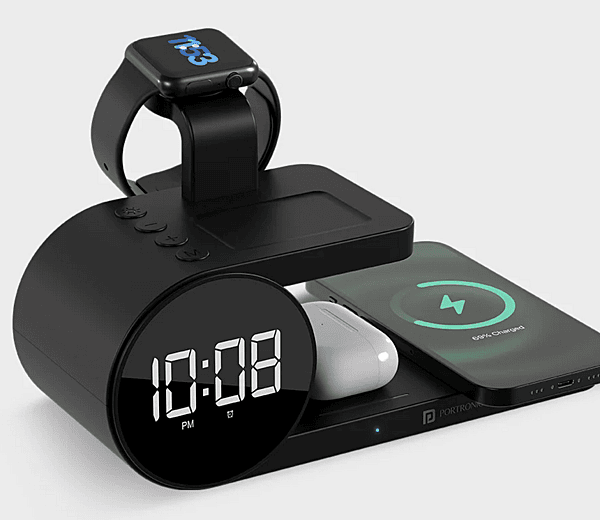 Portronics Freedom 6 5-in-1 Wireless charger (90-Days Warranty)