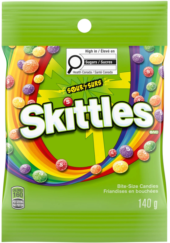 Skittles Sour Standup Pouch 12 x 140 g