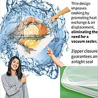 Elkanah 100% Premium Platinum Silicone Reusable Sous Vide Bags