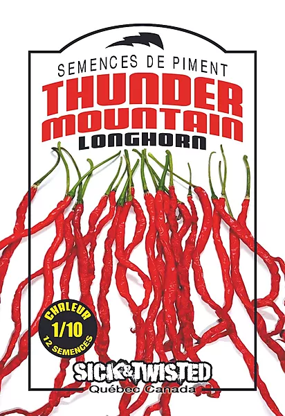 Semence de piments Thunder Mountain Longhorn