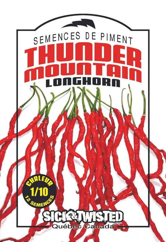 Semence de piments Thunder Mountain Longhorn