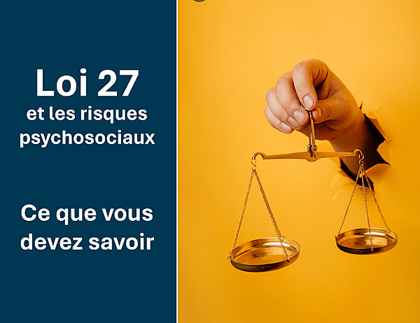 12 février 2026 : Webinaire sur la loi 27 (Volet risque psychosociaux)