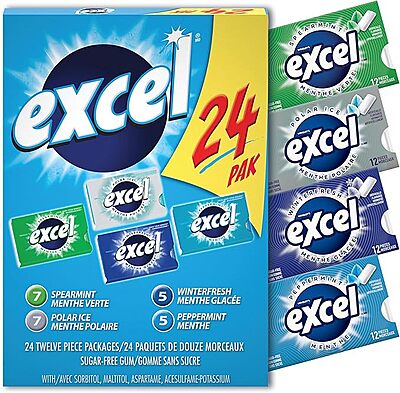 Excel Sugar Free Assorted Gum 27 Pack x 12 Pcs