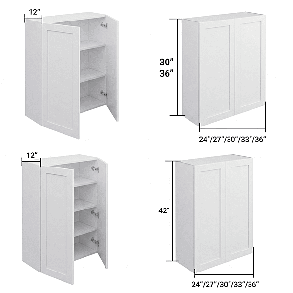 Cabinet de haut 2 portes — Assemblé — Plywood
