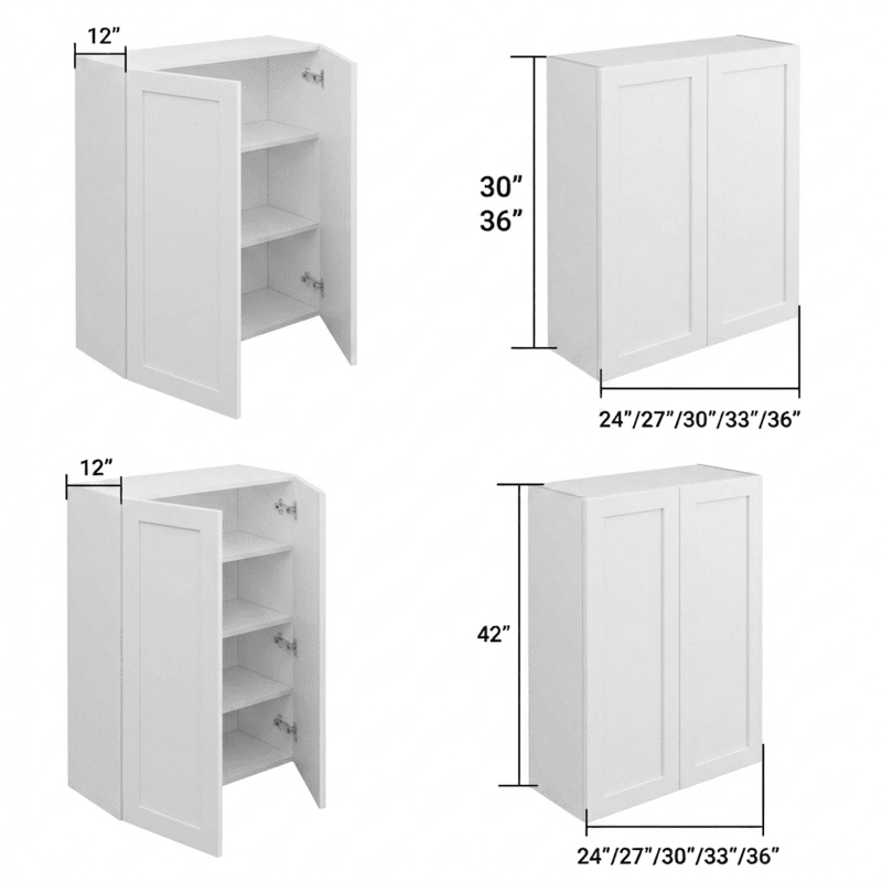Cabinet de haut 2 portes — Prêt à assembler — Plywood