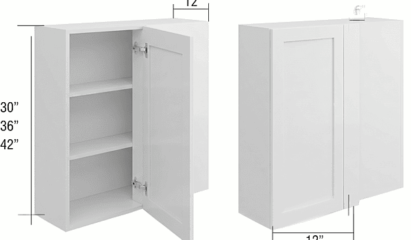 Cabinet de haut coin mort — Prêt à assembler — Mélamine