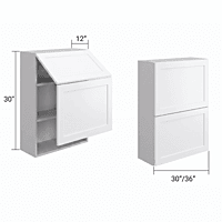 Cabinet porte horizontale pliante — Assemblé — Plywood