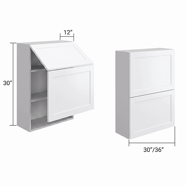 Cabinet porte horizontale pliante — Prêt à assembler — Plywood