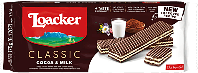 Loacker Wafer Cocoa Milk 18 x 175 gr Loacker Wafer Cocoa Milk 18 x 175 gr