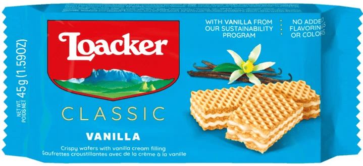 Loacker Wafer Vanilla 12 x 45 g