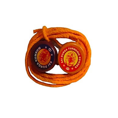 Kum Manjal With Yellow Thread