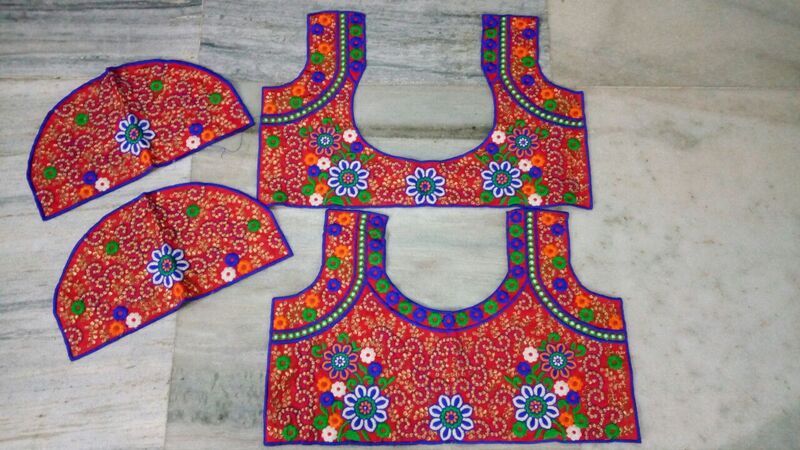 Embroidery_blouse3 Red & Blue