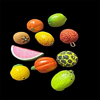 Miniature Clay Fruits Set (Assorted 10 PCS)