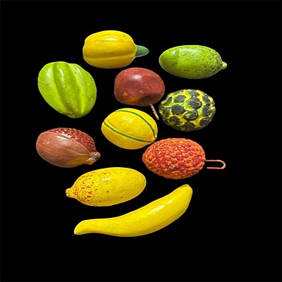 Miniature Clay Fruits Set (Assorted 10 PCS)