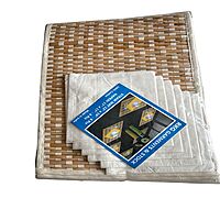 Rectangular Straw Place Mat with 6 Napkins