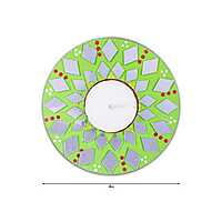 Mirroe work Diamond Delight Green 4 in Dia 5.5mm Thick 1 pc