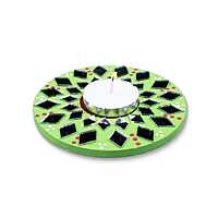 Mirroe work Diamond Delight Green 4 in Dia 5.5mm Thick 1 pc