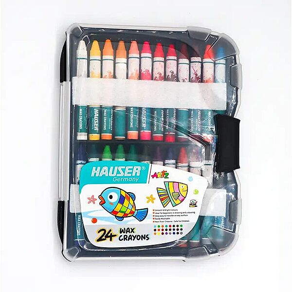 HAUSER ARTZ-WAX CRAYONS 24 PCS CASE