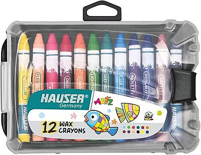 HAUSER ARTZ-WAX CRAYONS 12 PCS